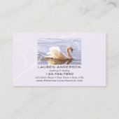 Berufliches Beauty Swan Makeup Foto Visitenkarte (Rückseite)