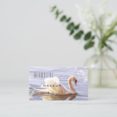 Berufliches Beauty Swan Makeup Foto Visitenkarte (Stehend Vorderseite)