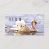 Berufliches Beauty Swan Makeup Foto Visitenkarte (Vorderseite)