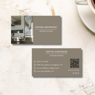 Berufliches benutzerdefiniertes Foto QR Designer T Visitenkarte