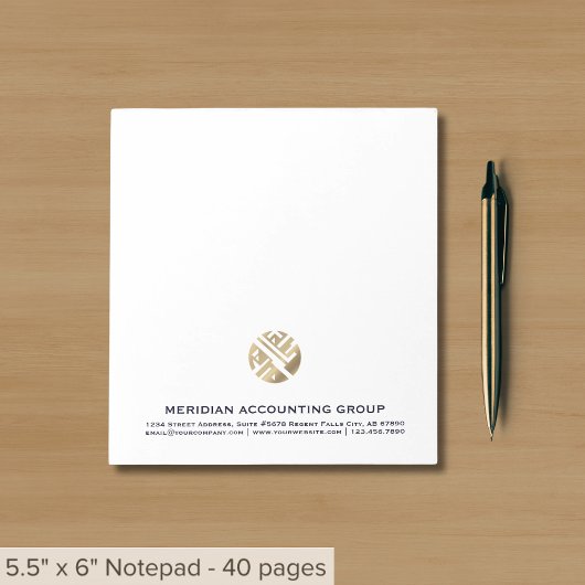 Berufliches benutzerdefiniertes Notepad-Logo Notizblock