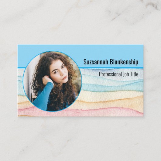 Berufliches benutzerdefiniertes Round-Foto für die Visitenkarte (Vorderseite)