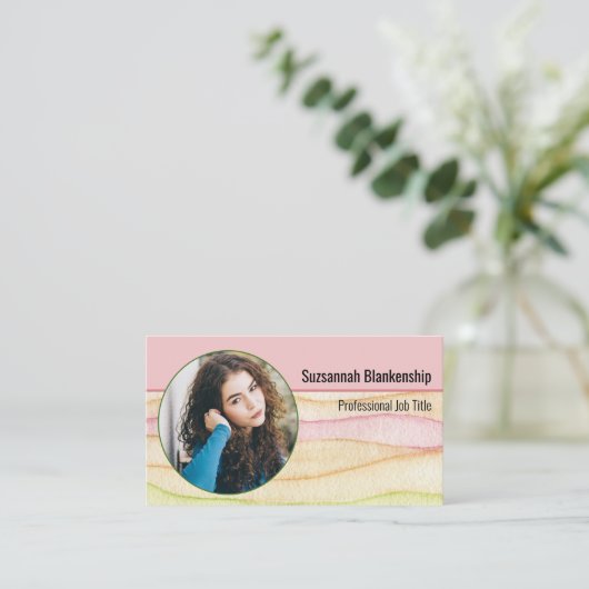 Berufliches benutzerdefiniertes Round-Foto für die Visitenkarte (Stehend Vorderseite)