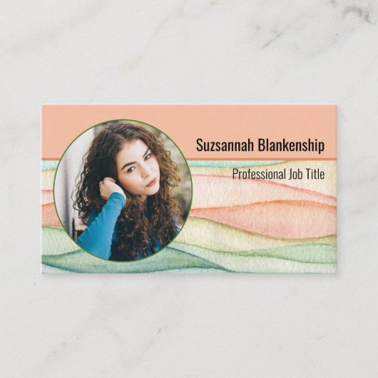 Berufliches benutzerdefiniertes Round-Foto für die Visitenkarte (Vorderseite)