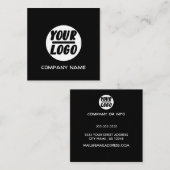 berufliches, benutzerfreundliches Schwarzes Firmen Quadratische Visitenkarte (Vorne/Hinten)