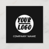 berufliches, benutzerfreundliches Schwarzes Firmen Quadratische Visitenkarte (Vorderseite)