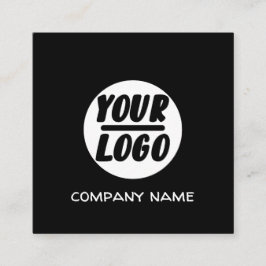 berufliches, benutzerfreundliches Schwarzes Firmen Quadratische Visitenkarte