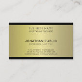 Berufliches bezauberndes Goldschlichter Visitenkarte (Vorderseite)