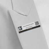 Berufliches Bild QR-Code Orange Accents Gray Namensschild