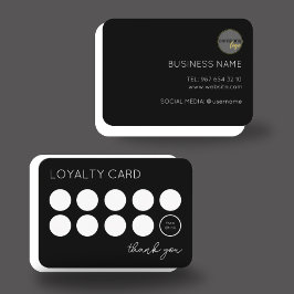 BERUFLICHES BLACK BUSINESS LOGO 10 LOYALTY CARD TREUEKARTE