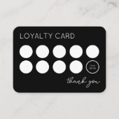 BERUFLICHES BLACK BUSINESS LOGO 10 LOYALTY CARD TREUEKARTE (Vorderseite)