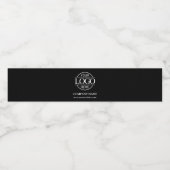 Berufliches Black Company-Logo Wasserflaschenetikett (Einzelnes Label)