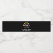 Berufliches Black Company-Logo Wasserflaschenetikett (Einzelnes Label)