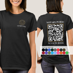 Berufliches Black Company QR Code Notare T-Shirt