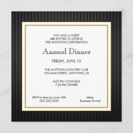 Berufliches Black & Gold Business Dinner Einladung