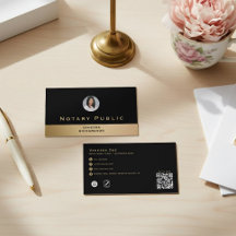 Berufliches Black Gold Foto Notar Business QR