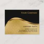 Berufliches Black Gold Metal Modernes elegantes Bu Visitenkarte (Vorderseite)