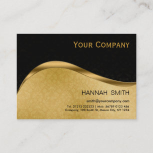 Berufliches Black Gold Metal Modernes elegantes Bu Visitenkarte