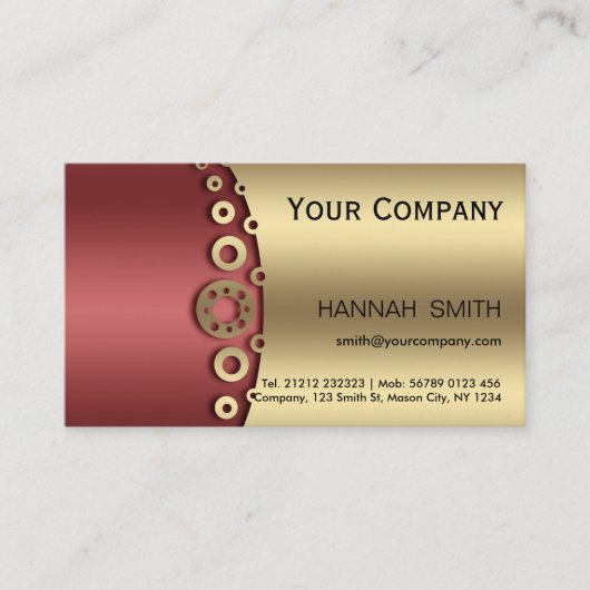 Berufliches Black Gold Metal Modernes Elegantes Visitenkarte (Vorderseite)