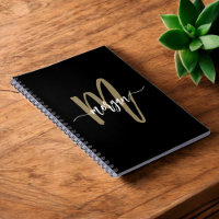 Berufliches Black Gold Monogram Office