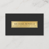 Berufliches Black Leather Gold Label CORPORAT Visitenkarte (Vorderseite)