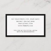 Berufliches Black QR Code Business-Logo Visitenkarte (Rückseite)