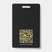 Berufliches Black Retro Gold Notar Round Foto Ausweis (Back)