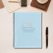 Berufliches Blau Minimalistisch Notizblock