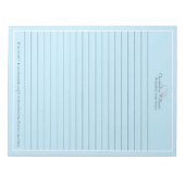 Berufliches Blau Minimalistisch Notizblock (Vorderseite)