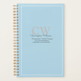 Berufliches Blau Minimalistisch Planer