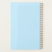 Berufliches Blau Minimalistisch Planer (Rückseite)