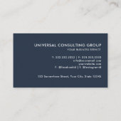 Berufliches, blau-rosa Blumenmuster Visitenkarte (Rückseite)