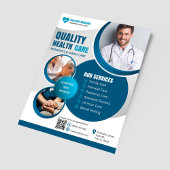 Berufliches blauer Gesundheitswesen Flyer