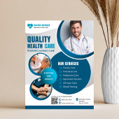 Berufliches blauer Gesundheitswesen Flyer