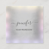 Berufliches Blauer Smoky Gray Ombre Quadratische Visitenkarte (Vorderseite)