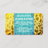 Berufliches blaues Päckchen mit Schwammspass Visitenkarte (Vorderseite)