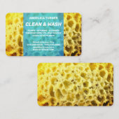 Berufliches blaues Päckchen mit Schwammspass Visitenkarte (Vorne/Hinten)