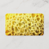 Berufliches blaues Päckchen mit Schwammspass Visitenkarte (Rückseite)