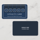 Berufliches blaues und weißes Symbol Treuekarte (Vorne/Hinten)