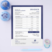 Berufliches Blue-Business-Rechnungsformular Flyer (Einzeln)