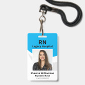 Berufliches Blue Foto-ID-Abzeichen mit Bar Code Ausweis (Vorderseite mit Lanyard)