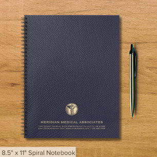 Berufliches Blue Leather Print Notebook Notizblock