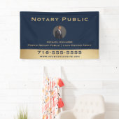 Berufliches Blue Notary Round Foto Marketing Banner (Insitu)