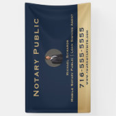 Berufliches Blue Notary Round Foto Marketing Banner (Vertikal)