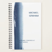 Berufliches Blue Watercolor Planer (Vorderseite)