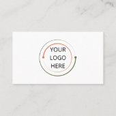 Berufliches Blush & White Foto Logo Visitenkarte (Rückseite)