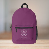 Berufliches Branding - Berry-Lila-Promo-Logo Bedruckter Rucksack
