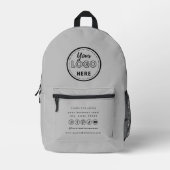 Berufliches Branding - Graue Social-Media-Logo Bedruckter Rucksack (Vorderseite)