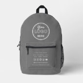 Berufliches Branding - Graue Social-Media-Logo Bedruckter Rucksack (Vorderseite)