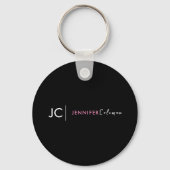 Berufliches Branding in Schwarz-Rosa Schlüsselanhänger (Vorderseite)